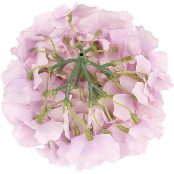 10pack Silk Hydrangea Heads Artificial Flowers Heads w/ Stems Home Wedding Decor - Picture 2 of 5